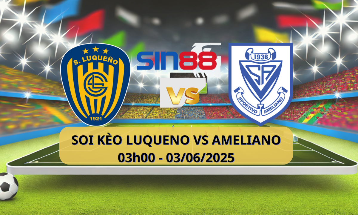 Áp phích trận đấu Esportes giữa Luqueño và Sportivo Ameliano